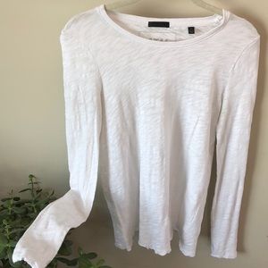 ATM long sleeve raw hem long sleeve knit